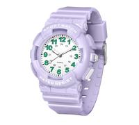 BIEWO Montre de sport pour jeune femme avec bracelet en silicone et chiffres arabes analogiques faciles à lire, TARO VIOLET