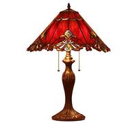 Bieye L30024US Lampe de table baroque de style Tiffany, 17 pouces, hauteur de 26 pouces