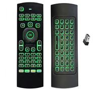 BIFANS MX3 2.4G Air Remote Mouse Multifonctionnel avec 7 Couleurs Rétroéclairées Télécommande Mini Clavier Sans Fil et Télécommande Infrarouge Apprentissage pour Android TV Box, Projecteur, PC, Mac,