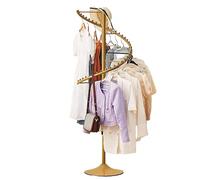 BIFCIOFH Porte-vêtements rotatif en spirale, portant à vêtements robuste à 38 balles, cintre autonome robuste en métal pour chambre à coucher, économie d'espace (couleur : or, taille : 180 cm)