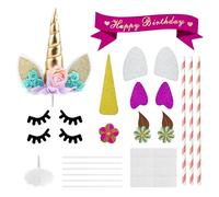 BIFHIG 1 Ensemble De Pancartes À Gâteaux De Dessin Animé Et 1 Drapeau, Pancartes De Table À Dessert, Ensemble De Décoration De Gâteaux, Jolies Pancartes À Gâteaux, Articles De Fête.