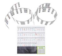 BIFHIG 2 Morceaux D'Autocollants pour Clavier De Piano, Étiquettes pour Touches De Piano pour Enfants Débutants, Autocollants Réutilisables pour Personnages Musicaux en Couleur.