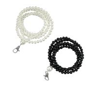 BIFHIG 2 Morceaux De Chaîne D'Extension De Fermeture À Glissière, Ceinture Auxiliaire De Fermeture À Glissière, Chaîne Décorative De Perles, Chaîne D'Extension De Vêtements, Blanc.