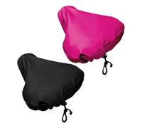 BIFHIG 2 Pièces De Housse De Protection De Coussin De Siège De Vélo (Rose, Noir), Housse De Siège De Vélo Imperméable, Anti-Poussière, Antidérapante Et Écran Solaire, Accessoires De Vélo.