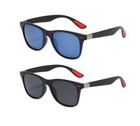BIFHIG 2 Pièces De Lunettes De Soleil Classiques À La Mode, Lunettes De Soleil À Monture Carrée Simple, Lunettes De Cyclisme En Plein Air, Produits De Protection Solaire.