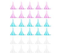 BIFHIG 30 Petits Entonnoirs en Plastique Tricolores, Accessoires De Distribution De Parfum, Entonnoirs D'Expérimentation Artistique, Adaptés Au Nettoyage Et Aux Laboratoires.