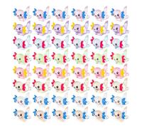 BIFHIG 48 Pièces De Salamandres Lumineuses Transparentes, Accessoires en Forme d'animaux De Dessin Animé, Accessoires De Décoration Faits À La Main, Installations D'Aménagement Paysager D'Aquarium.