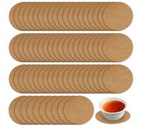 BIFHIG 70 Pièces De sous-Verres en Liège, Joints Adhésifs Antidérapants, sous-Verres De Décoration De Café, Fournitures De Table À Manger, Décorations Simples pour La Maison.