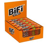 BiFi Original - Salami savoureux snack à la viande - Mini saucisse fumée à emporter - Boîte de 40 (40 x 25 g)