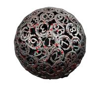 Big 100 Side Dice, polyèdre Metal Hollow D100 RPG Dragon & Dungeon Game d & D Board Dragon Volant géant Jeu de dés Accessoires et enseignement numérique Bloody