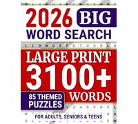 Big 3100+ Words Word Search Puzzles For Adults: Large Print Word Find Puzzle Games For Seniors & Teens, Anti Eye Strain, 85 Large Print Activity Book With Solutions