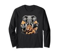 Big 5 Wildlife South Africa Safari Les Big Five de l'Afrique Manche Longue