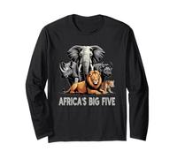 Big 5 Wildlife South Africa Safari Les Big Five de l'Afrique Manche Longue