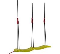 BIG - Snake-Swing - Balançoire Double en Plastique - Charge maximale des Deux côtés : 50 kg - Balançoire montée - Cordes réglables en Hauteur - pour Enfants à partir de 5 Ans