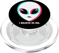 Big Alien Head I Believe in Me Style Rétro Extraterrestre PopSockets PopGrip pour MagSafe