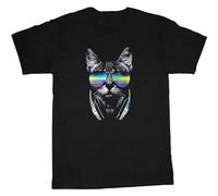 Big and Tall Ca DJ Hip Hop Hipster Cool Cat Tee Pullover Men's Crewneck T-Shirt Short Sleeve Top Unisex Pure Cotton Tee Black XXXL
