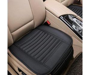 Big Ant Coussin de siège de Voiture, 1 pièce Respirant pour intérieur de Voiture en Cuir synthétique (Noir)