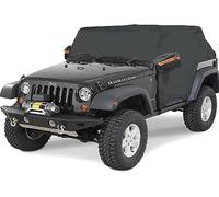 Big Ant Demi Bâche de Protection pour Jeep Wrangler JK JL 1987-2022 à 4 Portes, Housse de Voiture Extérieur Etanche pour Jeep, Anti-Rayure UV Poussière, Résistante-Noir