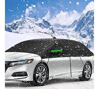 Big Ant Housse de protection universelle pour voiture contre la neige avec crochets, housse de voiture anti UV mi-épaisse avec bandes réfléchissantes, protection UV imperméable pour pare-brise