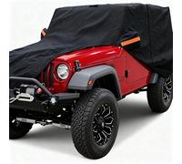 Big Ant Housse de voiture d'hiver pour Jeep Wrangler 2 portes, Jeep CJ, YJ, TJ et JK 2 portes, avec fermeture éclair, noire