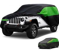 Big Ant Housse imperméable pour Jeep Wrangler 2 portes, housse de pluie Jeep pour tous les temps, extérieur complet - Gleen & noir