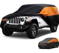 Big Ant Housse imperméable pour Wrangler 2 Portes, Housse de Pluie pour Tous Les Temps, Housse extérieure complète pour Orange et Noir