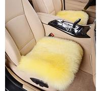 Big Ant Housses de siège en peau de mouton authentique australien - Housse de coussin de siège en laine douce et chaude - Ajustement universel - Beige