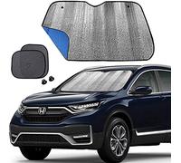 Big Ant Pare-soleil avant de voiture + 2 pare-soleil latéraux | Protection UV pliable et bloqueur de chaleur (140 x 70 cm) pour VW, BMW, Audi, Mercedes - Kit rafraîchissant de qualité supérieure