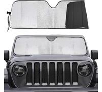 Big Ant Pare-Soleil de Pare-Brise de Voiture pour Jeep Wrangler Rubicon Sahara TJ JK JKU 2 et 4 bloquent Les Rayons UV, Pare-Soleil de fenêtre Avant pour Garder Le véhicule au Frais