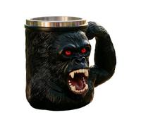 Big Ape Coffee Cup - Resin Stainless Steel 500ml | Red Eyed Monkey Mug With Handle Novelty Coffee Cup | For Picnic Outdoor Water Campfire Tea Hiking Game Home Camping Party Whiskey Use