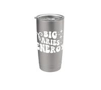 Big Aries Energy x Bélier Zodiac Retro Gobelet isotherme en acier inoxydable double paroi