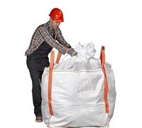 Big Bag 1000kg Refermable | Sac Big Bag 90x90x90cm avec Jupe de Fermeture | GRVS Résistant | Lot de 10 sacs