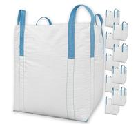 BIG BAG 90 x 90 x 110 cm Grand - Grande stabilité jusqu'à 1500 kg - Élimination des BigBags avec 4 passants (igBag, 10 pièces)