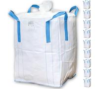 BIG BAG 90x90x110 cm Grand - BigBag avec jupe de remplissage (pack de 10) - Grande stabilité jusqu'à 1500 kg, élimination du BigBag avec 4 boucles (13,10€ / pièce)