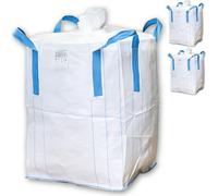 BIG BAG 90x90x110 cm Grand - BigBag avec jupe de remplissage (pack de 3) - Grande stabilité jusqu'à 1500 kg, élimination du BigBag avec 4 boucles (13,32€ / pièce)