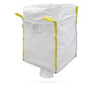 Big Bag avec tablier de remplissage, 90 x 90 x 110 cm, capacité de charge de 1500 kg, volume de 1 m³ (1 sac BigBag avec tablier de remplissage et bec verseur)