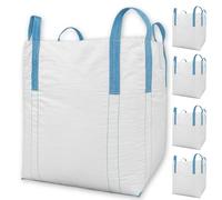 BIG BAG Lot de 5 sacs à déchets avec 4 passants 90 x 90 x 110 cm Grande stabilité jusqu'à 1500 kg