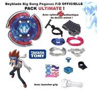 Big Bang Pegasus F:D 4D / Cosmic Pegasus officielle Takara Tomy avec axe de rotation Final Drive ! - Coffret ULTIMATE avec toupie et système 4D, lanceur LL2, accessoires et Launcher Grip - Set Beyblad