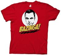 Big Bang Theory - Bazinga adultes T-shirt en rouge, Small, Rouge