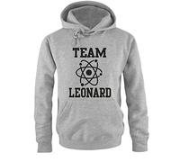 Big Bang Theory - Team Leonard - Uni - Sweat-Shirt à Capuche Taille S à XXL Diverse Couleurs - Gris - Large