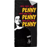 Big Bang Theory The Strandtuch Knock Penny“, 100% Baumwolle - ca.150 x 75 cm - 0122074 Serviette de Plage, Coton, Noir, 38,7 x 25,8 x 3,1 cm