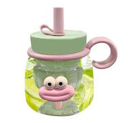 Big Belly Bottle - Bouteilles d'eau transparentes résistantes à la chaleur avec poignée - Couvercle anti-fuite - 1 000 ml - Bouteille d'eau moderne pour le sport - Deux façons de boire