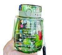 Big Belly Water Bottle - 1300ml Gradient Color Water Cup With Straw