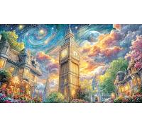 Big-Ben 1000 pièces Puzzle Papier recyclé Défi de Jeu éducatif Jeu Familial Amusant & Stimulant Idée Cadeau Parfaite pour Femmes et Hommes 38x52/1000 pièces