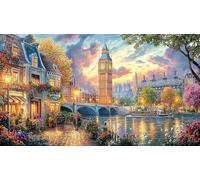 Big-Ben 1000 pièces Puzzle pour Femmes et Hommes Papier recyclé Défi de Jeu éducatif Jeu Stimulant Beau Puzzle de décoration 38x52/1000 pièces