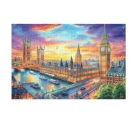 Big Ben à Londres 1000 Pièces Puzzle Adulte en Carton sans Déformation Très Difficile Anti-Stress Jeu De Société Idée Cadeau Anniversaire Rapport Premium 1000 PCS