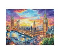 Big Ben à Londres 500 Pièces Puzzle Adulte en Carton sans Déformation Très Difficile Anti-Stress Jeu De Société Idée Cadeau Anniversaire Rapport Premium 500 PCS