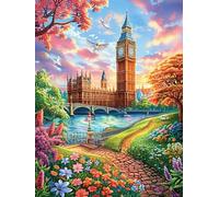 Big Ben au Coucher de Soleil Puzzles 300 Pièces pour Adultes Educa Challenge Créatif Difficile 3D Qualité Supérieure Décoration Moderne Relaxation Cadeau 300 PCS