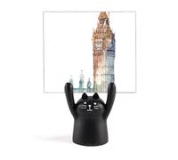 Big Ben in Britain Support de mémo Art déco Motif chat Noir
