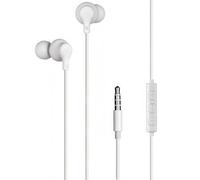- Ecouteurs avec micro - intra-auriculaire - filaire - jack 3,5mm - blanc